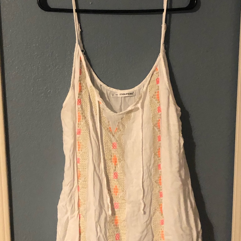 Fun tank top with tie front